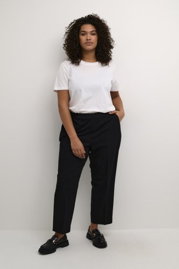Kaffe Curve Sakira Cropped-Hose Tiefschwarz - Jeans & Hosen in Großen Größen – Plus Size - 
