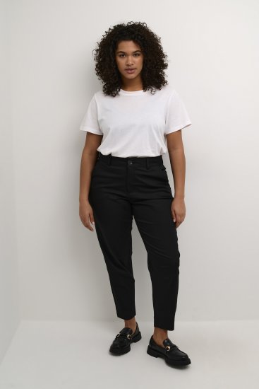 Kaffe Curve Leana Chino 7/8-Hose Tiefschwarz - Jeans & Hosen in Großen Größen – Plus Size - 
