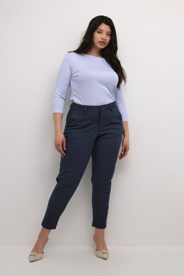 Kaffe Curve Leana Chino 7/8-Hose Mitternachtsmarine - Jeans & Hosen in Großen Größen – Plus Size - 