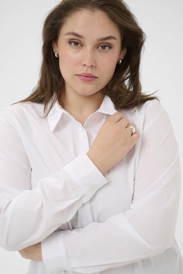 Kaffe Curve Laina Shirt Optical White - Hemdblusen - 