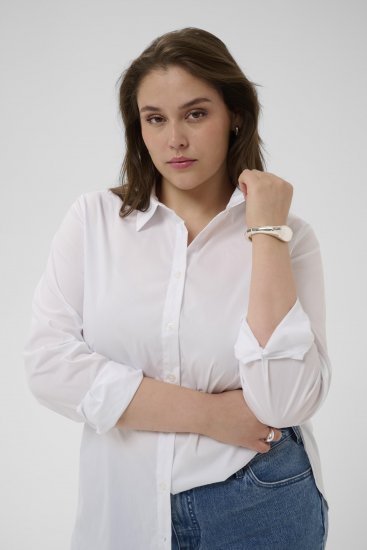 Kaffe Curve Laina Shirt Optical White - Hemdblusen - 