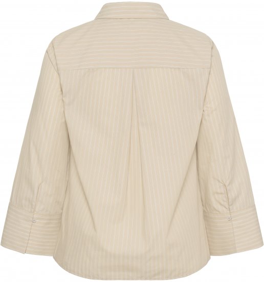 Kaffe Curve Josa Shirt Feather Grey Stripe - Hemdblusen - 