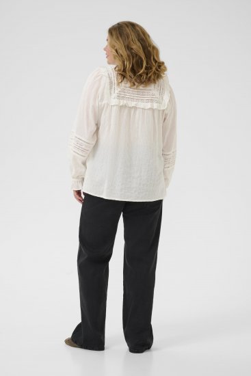 Kaffe Curve Jessa Shirt Long Sleeve White - Hemdblusen - 