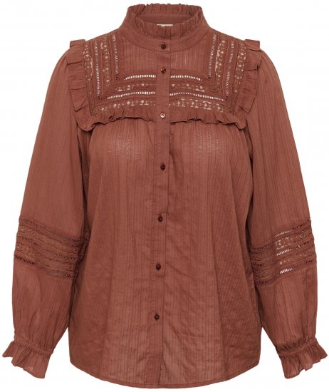 Kaffe Curve Jessa Shirt Henna Brown - Blusen & Tuniken - 