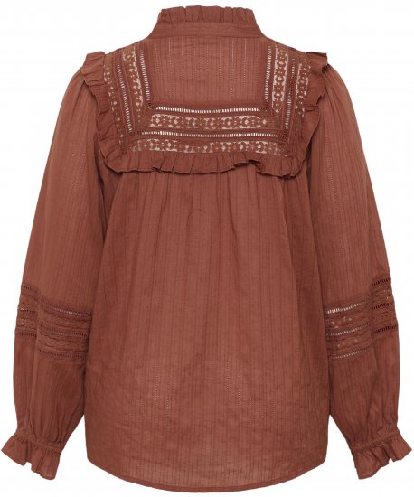 Kaffe Curve Jessa Shirt Henna Brown - Blusen & Tuniken - 