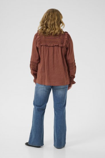 Kaffe Curve Jessa Shirt Henna Brown - Blusen & Tuniken - 
