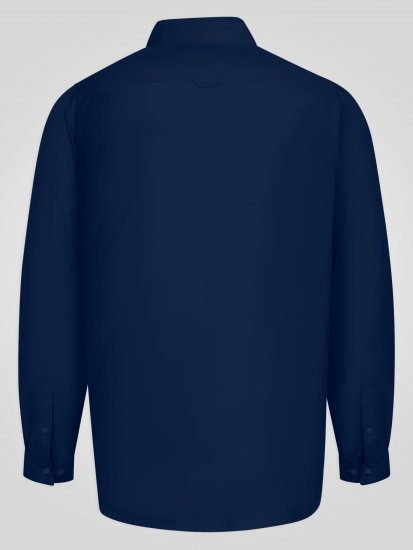 D555 Richard Langarm Oxford-Hemd TALL Navy - TALL hemden - 
