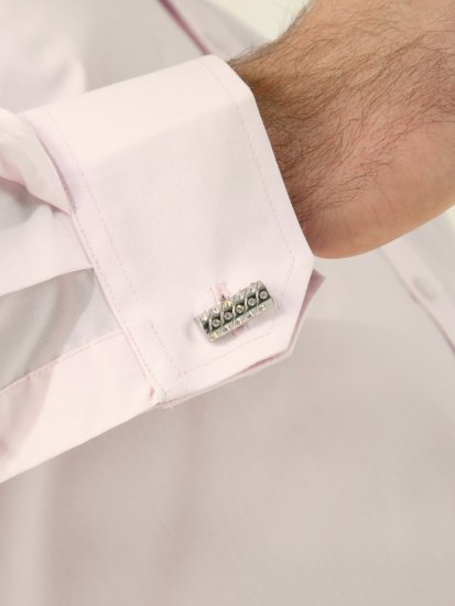 D555 Oliver Fleckenabweisendes Bügelfreies Stretch-Langarmhemd Pink - Herrenhemden - Herrenhemden in großen Größen