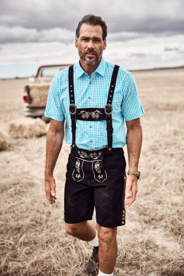 JP1880 Shirt Traditional Short Sleeve Turquoise - Herrenhemden - Herrenhemden in großen Größen
