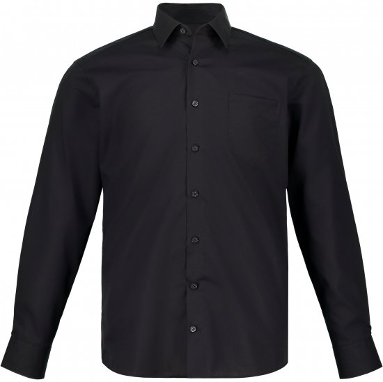 JP1880 Shirt Business Kent Collar Long Sleeve Black TALL - HERRENBEKLEIDUNG MT-6XLT - Langgrößen für Herren