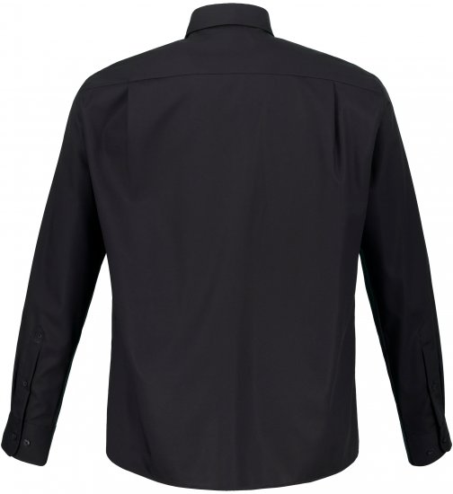 JP1880 Shirt Business Kent Collar Long Sleeve Black TALL - HERRENBEKLEIDUNG MT-6XLT - Langgrößen für Herren