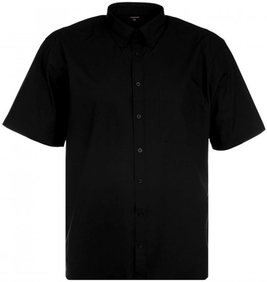 Espionage SH149 Plain Short Sleeve Shirt Black - Herrenhemden - Herrenhemden in großen Größen