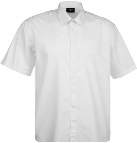 Espionage SH149 Short Sleeve Shirt White - Herrenhemden - Herrenhemden in großen Größen
