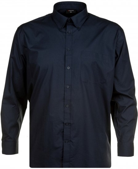 Espionage SH150 Plain Long Sleeve Shirt Navy - Herrenhemden - Herrenhemden in großen Größen