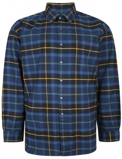 Espionage SH359 Window Payne Checked Shirt Navy/Gold - Langärmlige hemden - 