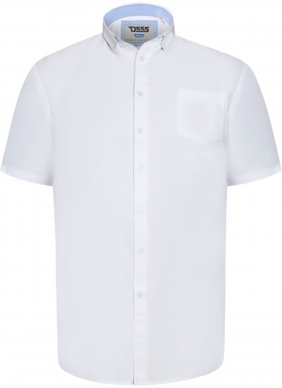 D555 James Kurzarm Oxford-Hemd TALL Weiß - TALL hemden - 