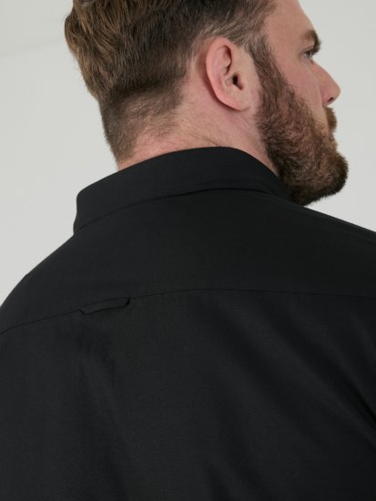 D555 James Kurzarm Oxford-Hemd TALL Schwarz - TALL hemden - 