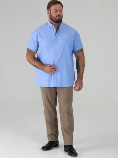 D555 James Kurzarm Oxford-Hemd TALL Hellblau - TALL hemden - 