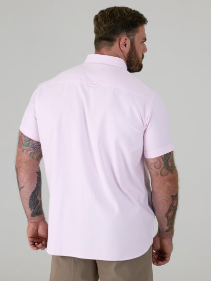 D555 James Kurzarm Oxford-Hemd TALL Pink - TALL hemden - 