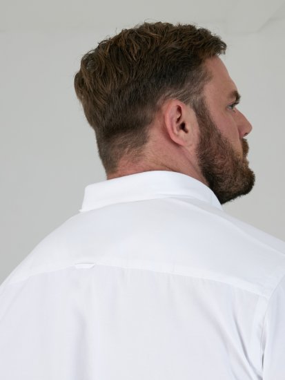 D555 James Kurzarm Oxford-Hemd TALL Weiß - TALL hemden - 