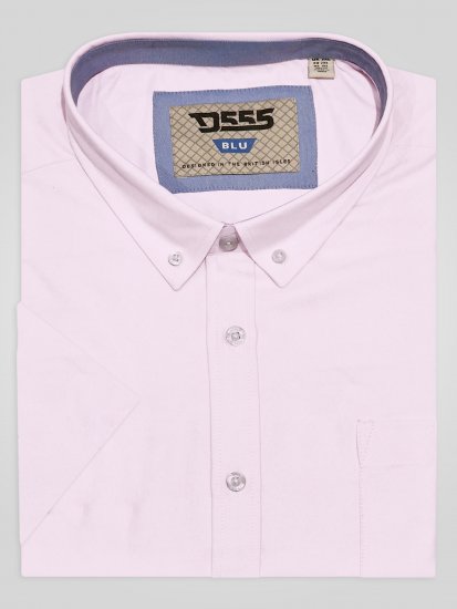 D555 James Kurzarm Oxford-Hemd TALL Pink - TALL hemden - 
