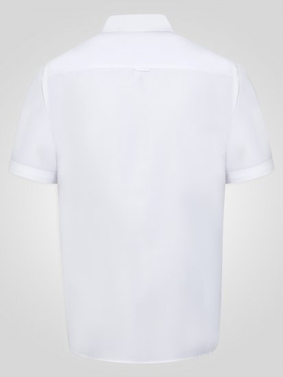 D555 James Kurzarm Oxford-Hemd TALL Weiß - TALL hemden - 