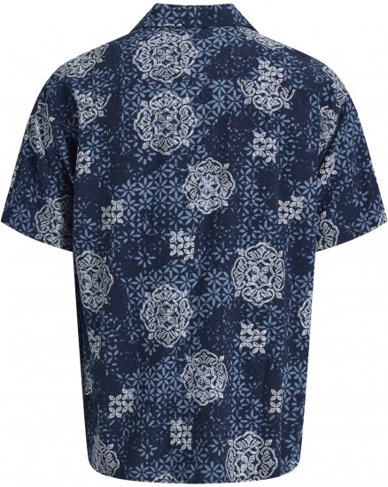 Jack & Jones Alfredo Shirt Short Sleeve Blue - Kurzarmhemden - Herren Kurzarmhemden Große Größen