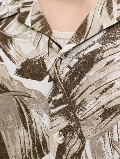 Jack & Jones Jeff Resort Short Sleeve Shirt Brown - Herrenhemden - Herrenhemden in großen Größen