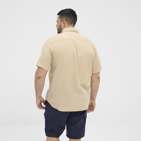 North Latitude 51106 Short Sleeve Shirt Sand - Kurzarmhemden - Herren Kurzarmhemden Große Größen