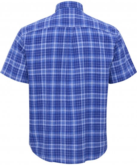 North Latitude 51145 Checked Short Sleeve Shirt Cobolt Blue - Kurzarmhemden - Herren Kurzarmhemden Große Größen