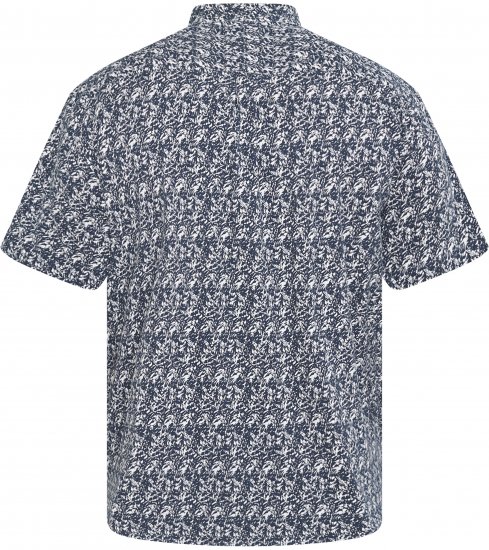 North Latitude 61114 Allover-Print Jerseyshirt Marineblau - Herrenhemden - Herrenhemden in großen Größen