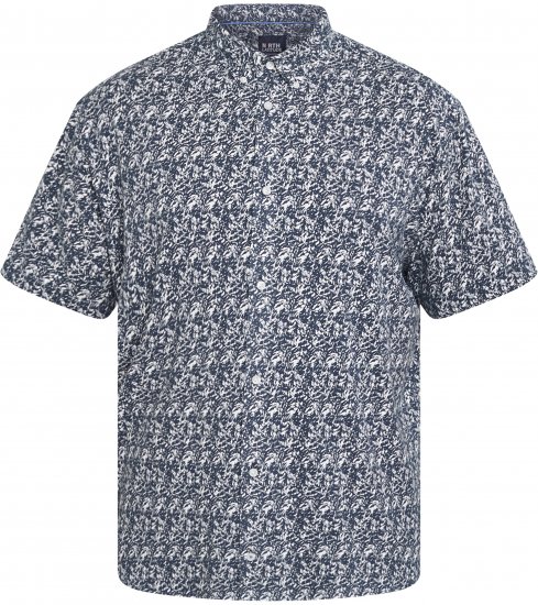 North Latitude 61114 Allover-Print Jerseyshirt Marineblau - Herrenhemden - Herrenhemden in großen Größen