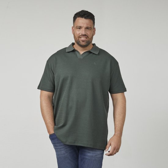 North Latitude 61346 V-Ausschnitt Poloshirt Dunkelgrün - Polo-shirts für herren - Polo-Shirts für Herren in großen Größen