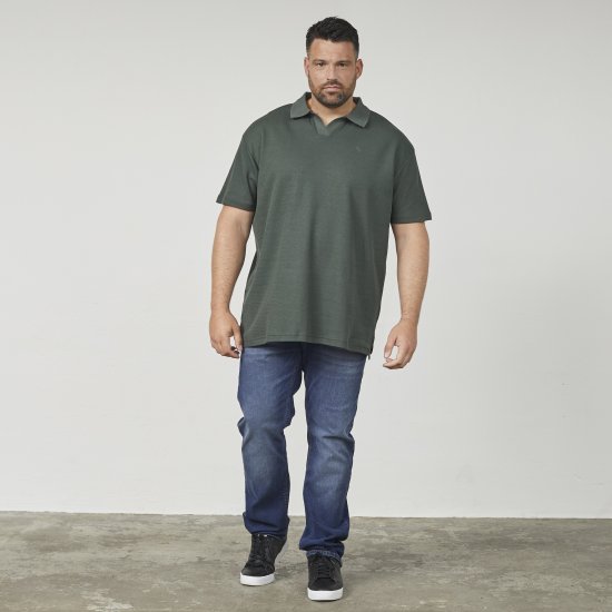 North Latitude 61346 V-Ausschnitt Poloshirt Dunkelgrün - Polo-shirts für herren - Polo-Shirts für Herren in großen Größen