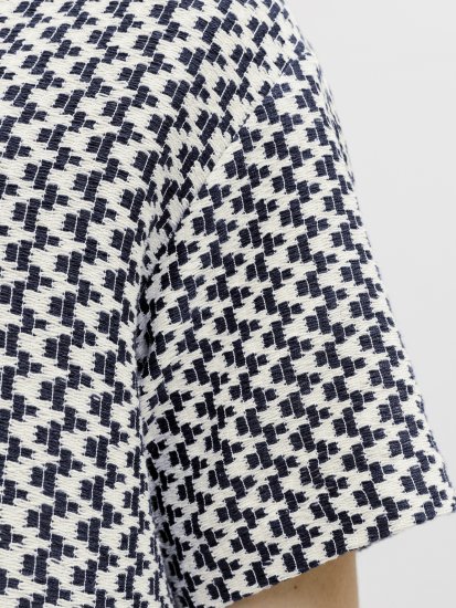 Jack & Jones Montauk Crochet Short Sleeve Shirt Navy - Herrenhemden - Herrenhemden in großen Größen