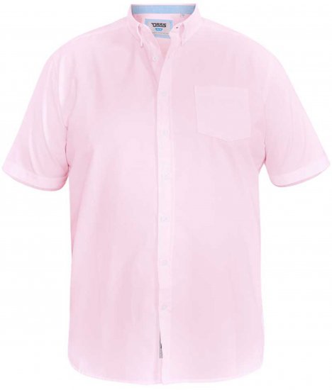 D555 James Kurzarm Oxford-Hemd TALL Pink - TALL hemden - 