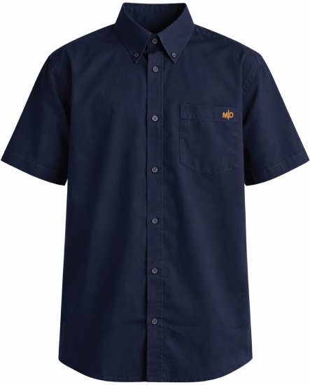 Motley Denim Zagreb Kurzarmhemd Marineblau - Herrenhemden - Herrenhemden in großen Größen