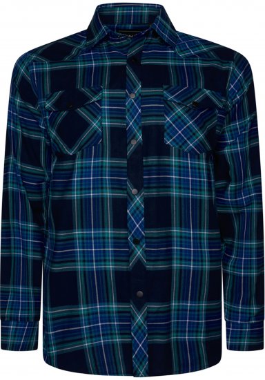 Kam Jeans 6353 Western Check Shirt Navy - Herrenhemden - Herrenhemden in großen Größen