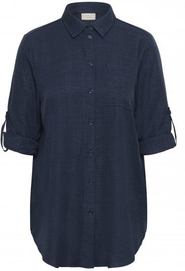Kaffe Curve Ellie Shirt Tunic Moon Indigo Blue - Tuniken - 