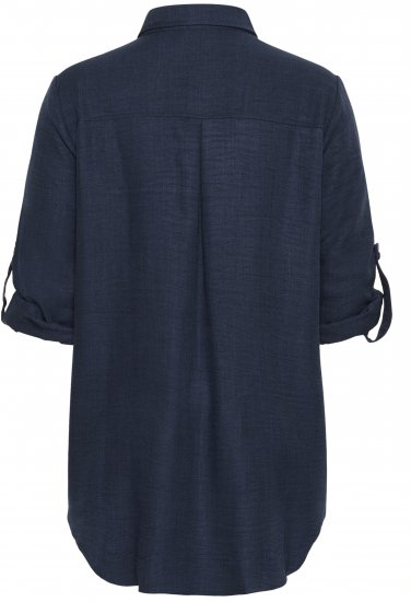 Kaffe Curve Ellie Shirt Tunic Moon Indigo Blue - Tuniken - 