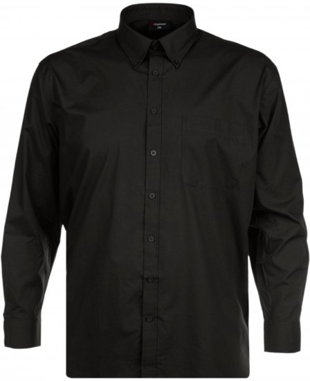 Espionage SH150 Plain Long Sleeve Shirt Black - Herrenhemden - Herrenhemden in großen Größen