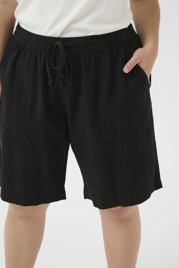 Kaffe Curve Nana Liah Shorts Schwarz - Jeans & Hosen in Großen Größen – Plus Size - 