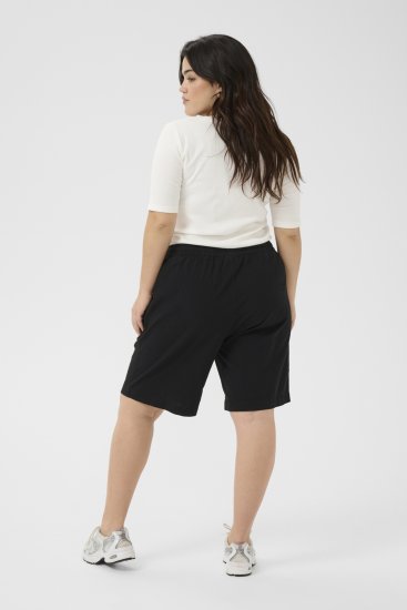 Kaffe Curve Nana Liah Shorts Schwarz - Jeans & Hosen in Großen Größen – Plus Size - 