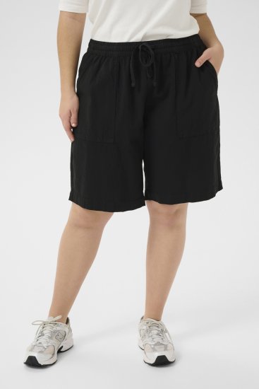 Kaffe Curve Nana Liah Shorts Schwarz - Jeans & Hosen in Großen Größen – Plus Size - 