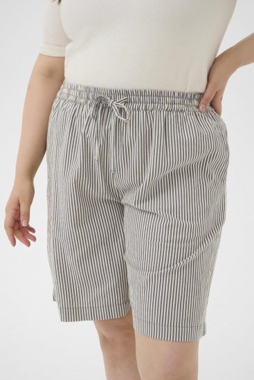 Kaffe Curve Nana Gestreifte Shorts Mitternacht/Weiß gestreift - Jeans & Hosen in Großen Größen – Plus Size - 