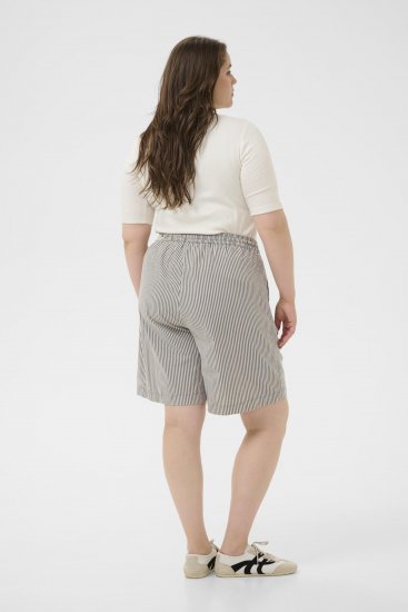Kaffe Curve Nana Gestreifte Shorts Mitternacht/Weiß gestreift - Jeans & Hosen in Großen Größen – Plus Size - 