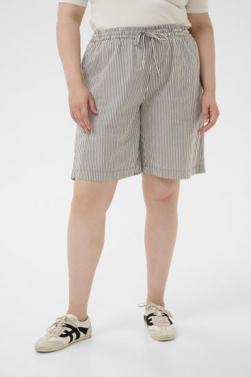 Kaffe Curve Nana Gestreifte Shorts Mitternacht/Weiß gestreift - Jeans & Hosen in Großen Größen – Plus Size - 