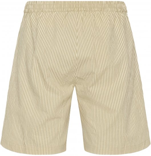Kaffe Curve Nana Gestreifte Shorts Chincilla/Weiß gestreift - Jeans & Hosen in Großen Größen – Plus Size - 