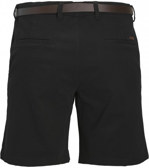 Jack & Jones Stadam Belted Chino Shorts Black - Herrenshorts - Herrenshorts in großen Größen