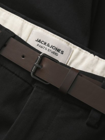 Jack & Jones Stadam Belted Chino Shorts Black - Herrenshorts - Herrenshorts in großen Größen